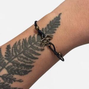 Navy Blue Dove Cord Bracelet